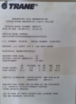 Trane ABSC200 Absorption chiller